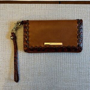 Brahmin Brown Leather Wristlet